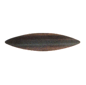 Plaque - Ebony Contoured Wood Pointed Ends